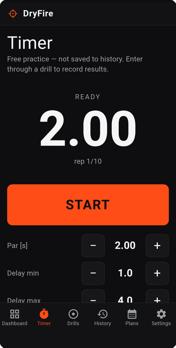 Shot timer running a series